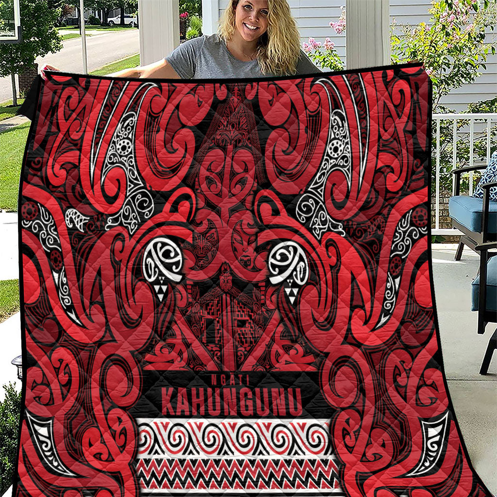 Aotearoa Iwi Ngati Kahungunu Quilt Maori Wharenui House Tribal Pattern