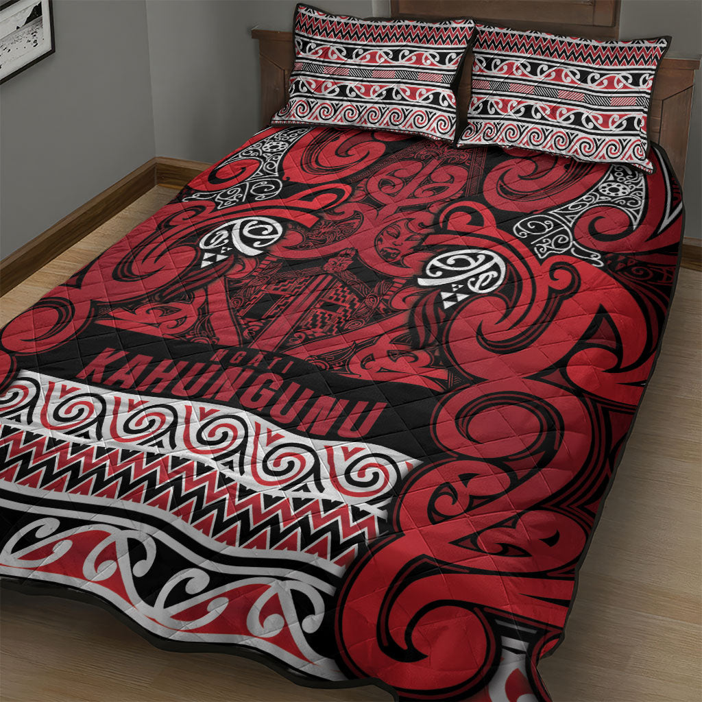 Aotearoa Iwi Ngati Kahungunu Quilt Bed Set Maori Wharenui House Tribal Pattern