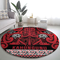 Aotearoa Iwi Ngati Kahungunu Round Carpet Maori Wharenui House Tribal Pattern