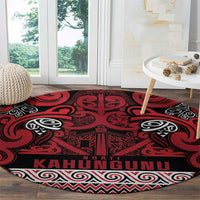 Aotearoa Iwi Ngati Kahungunu Round Carpet Maori Wharenui House Tribal Pattern