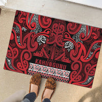 Aotearoa Iwi Ngati Kahungunu Rubber Doormat Maori Wharenui House Tribal Pattern