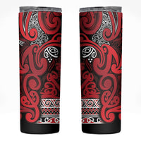Aotearoa Iwi Ngati Kahungunu Skinny Tumbler Maori Wharenui House Tribal Pattern