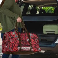Aotearoa Iwi Ngati Kahungunu Travel Bag Maori Wharenui House Tribal Pattern