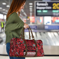 Aotearoa Iwi Ngati Kahungunu Travel Bag Maori Wharenui House Tribal Pattern