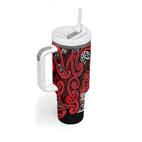 Aotearoa Iwi Ngati Kahungunu Tumbler With Handle Maori Wharenui House Tribal Pattern