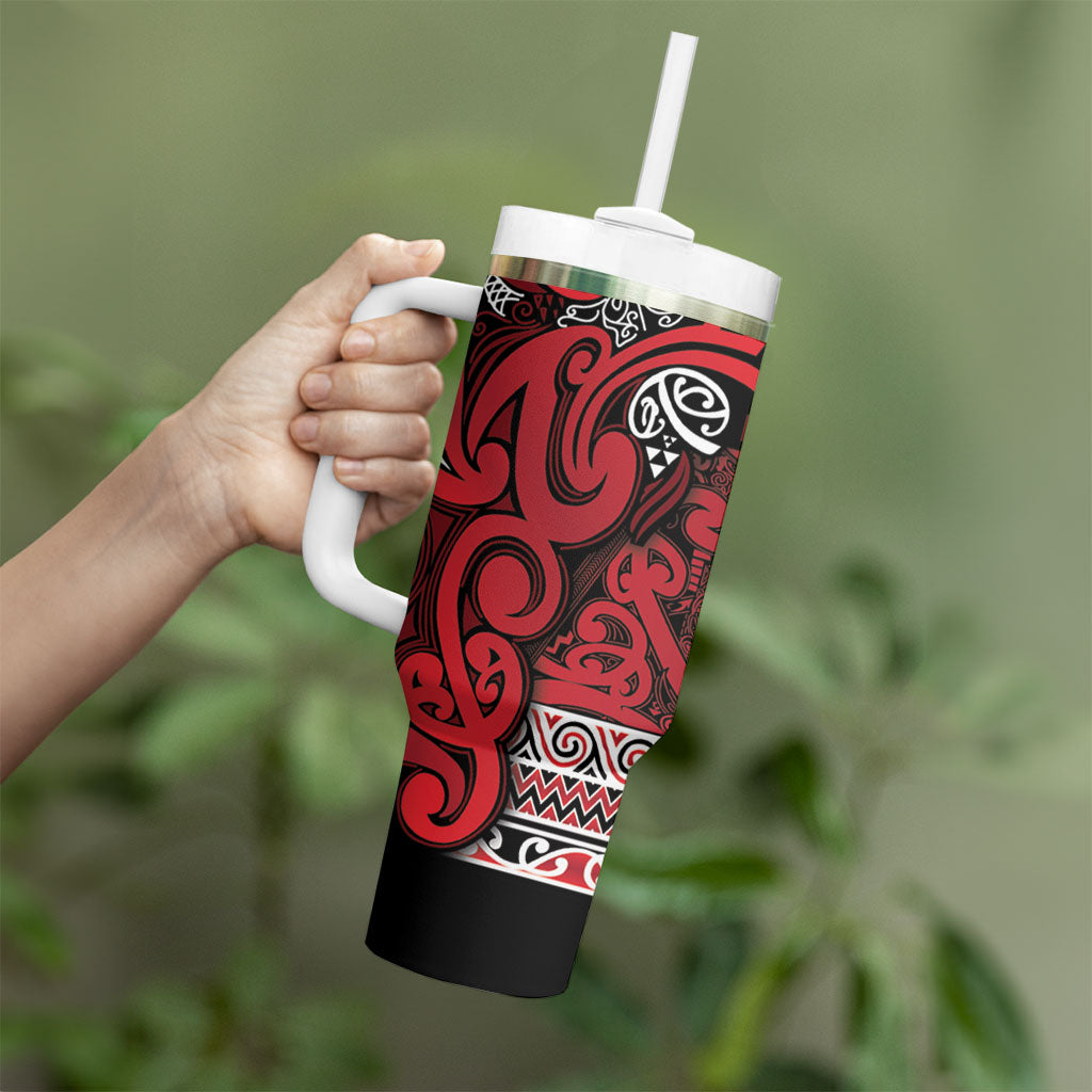 Aotearoa Iwi Ngati Kahungunu Tumbler With Handle Maori Wharenui House Tribal Pattern