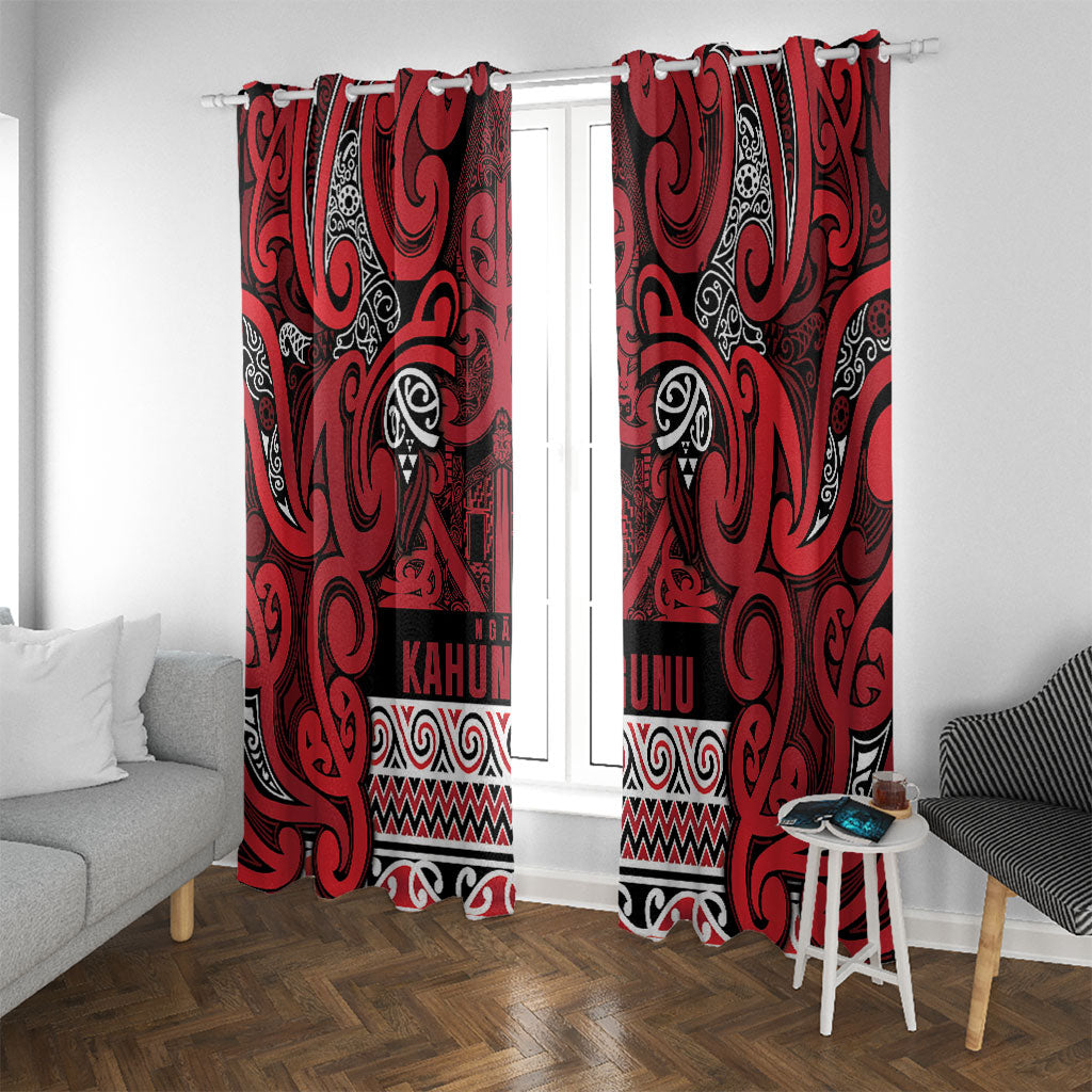 Aotearoa Iwi Ngati Kahungunu Window Curtain Maori Wharenui House Tribal Pattern