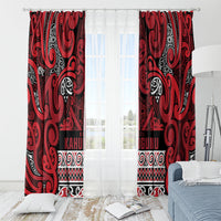 Aotearoa Iwi Ngati Kahungunu Window Curtain Maori Wharenui House Tribal Pattern