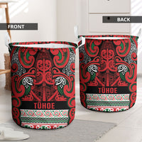 Aotearoa Iwi Tuhoe Laundry Basket Maori Wharenui House Tribal Pattern