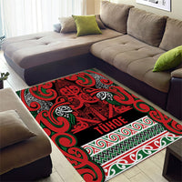 Aotearoa Iwi Tuhoe Area Rug Maori Wharenui House Tribal Pattern