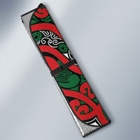 Aotearoa Iwi Tuhoe Auto Sun Shade Maori Wharenui House Tribal Pattern