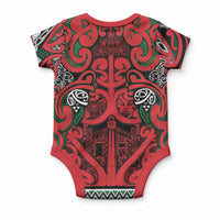 Aotearoa Iwi Tuhoe Baby Onesie Maori Wharenui House Tribal Pattern