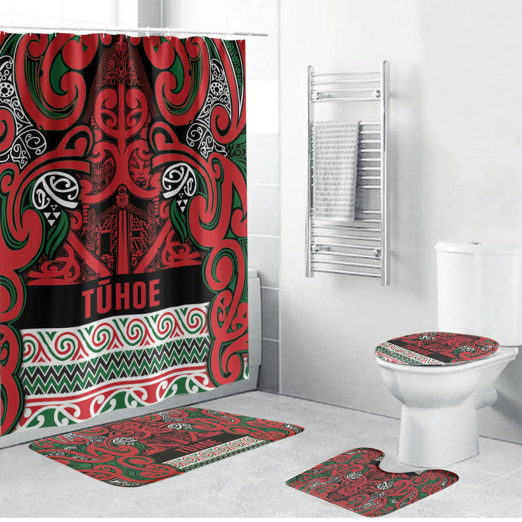 Aotearoa Iwi Tuhoe Bathroom Set Maori Wharenui House Tribal Pattern