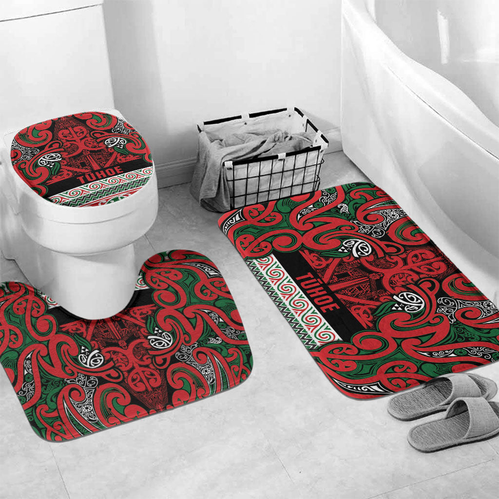 Aotearoa Iwi Tuhoe Bathroom Set Maori Wharenui House Tribal Pattern