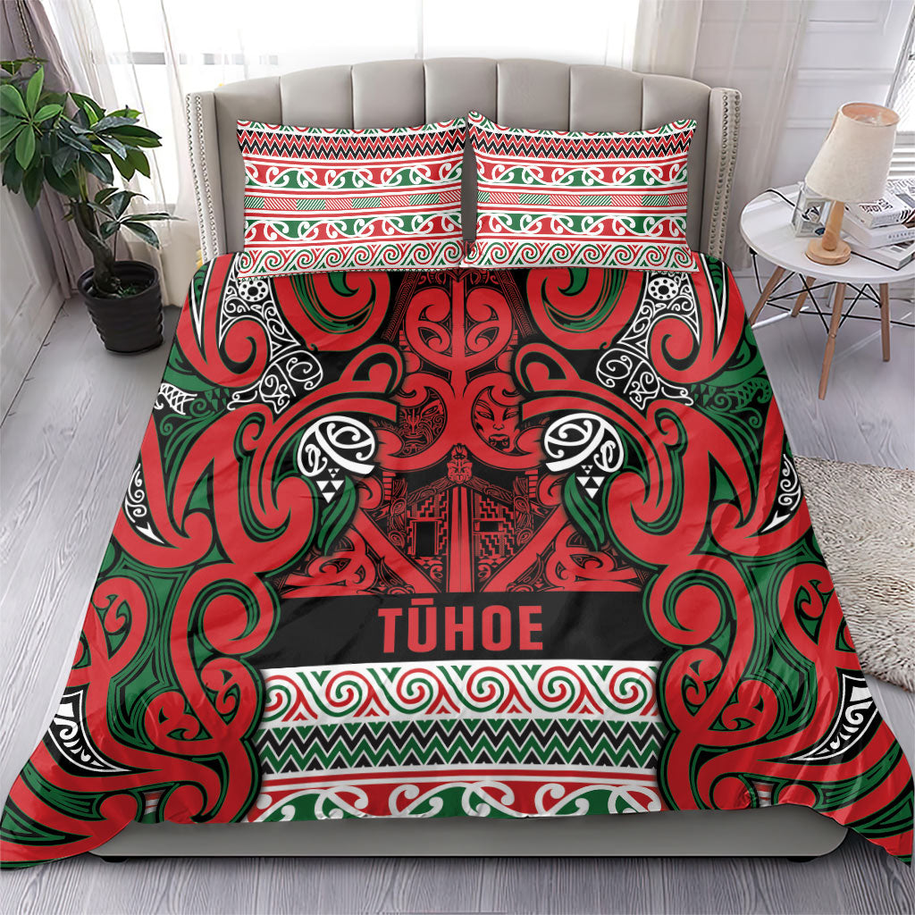 Aotearoa Iwi Tuhoe Bedding Set Maori Wharenui House Tribal Pattern