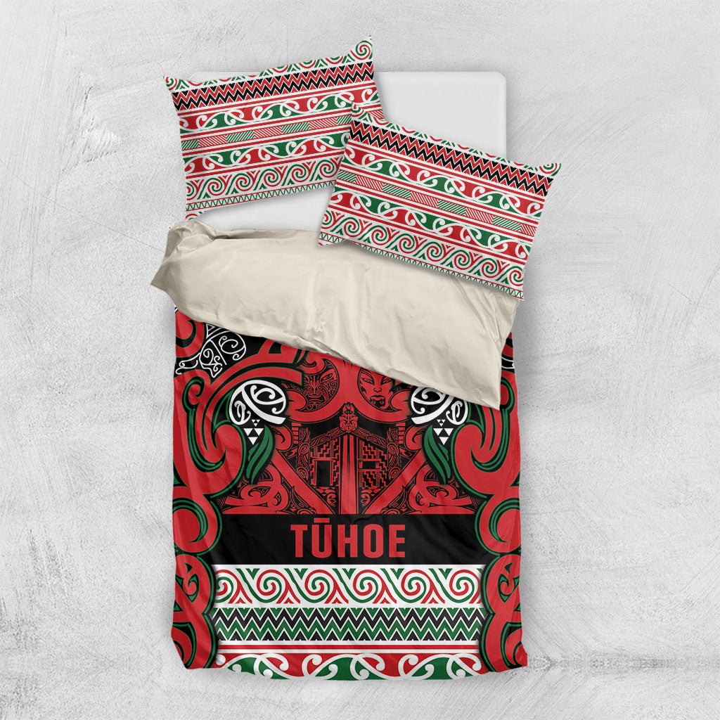 Aotearoa Iwi Tuhoe Bedding Set Maori Wharenui House Tribal Pattern