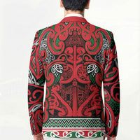 Aotearoa Iwi Tuhoe Blazer Maori Wharenui House Tribal Pattern