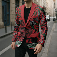 Aotearoa Iwi Tuhoe Blazer Maori Wharenui House Tribal Pattern