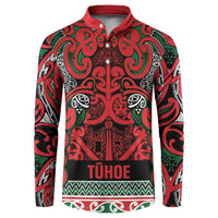 Aotearoa Iwi Tuhoe Button Sweatshirt Maori Wharenui House Tribal Pattern