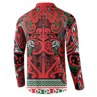 Aotearoa Iwi Tuhoe Button Sweatshirt Maori Wharenui House Tribal Pattern