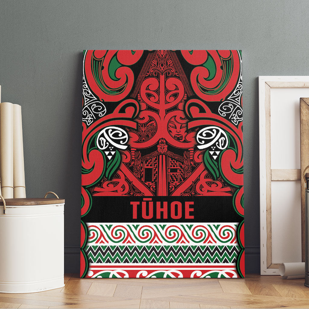 Aotearoa Iwi Tuhoe Canvas Wall Art Maori Wharenui House Tribal Pattern
