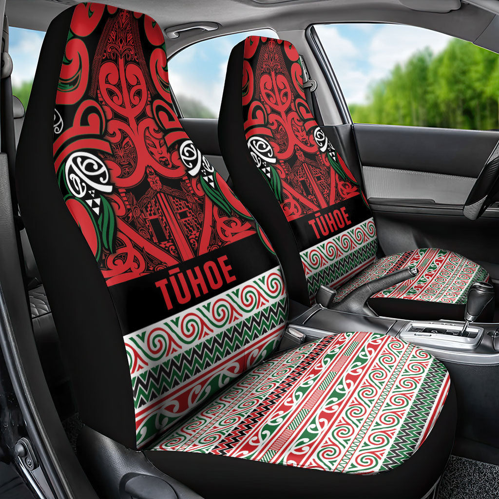 Aotearoa Iwi Tuhoe Car Seat Cover Maori Wharenui House Tribal Pattern