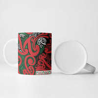 Aotearoa Iwi Tuhoe Ceramic Mug Maori Wharenui House Tribal Pattern