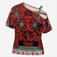 Aotearoa Iwi Tuhoe Cross Shoulder Shirt Maori Wharenui House Tribal Pattern