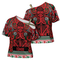 Aotearoa Iwi Tuhoe Cross Shoulder Shirt Maori Wharenui House Tribal Pattern