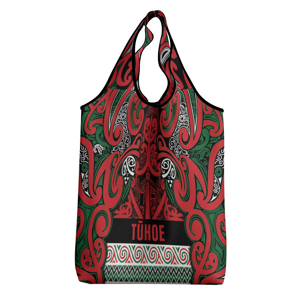 Aotearoa Iwi Tuhoe Grocery Bag Maori Wharenui House Tribal Pattern