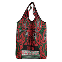 Aotearoa Iwi Tuhoe Grocery Bag Maori Wharenui House Tribal Pattern