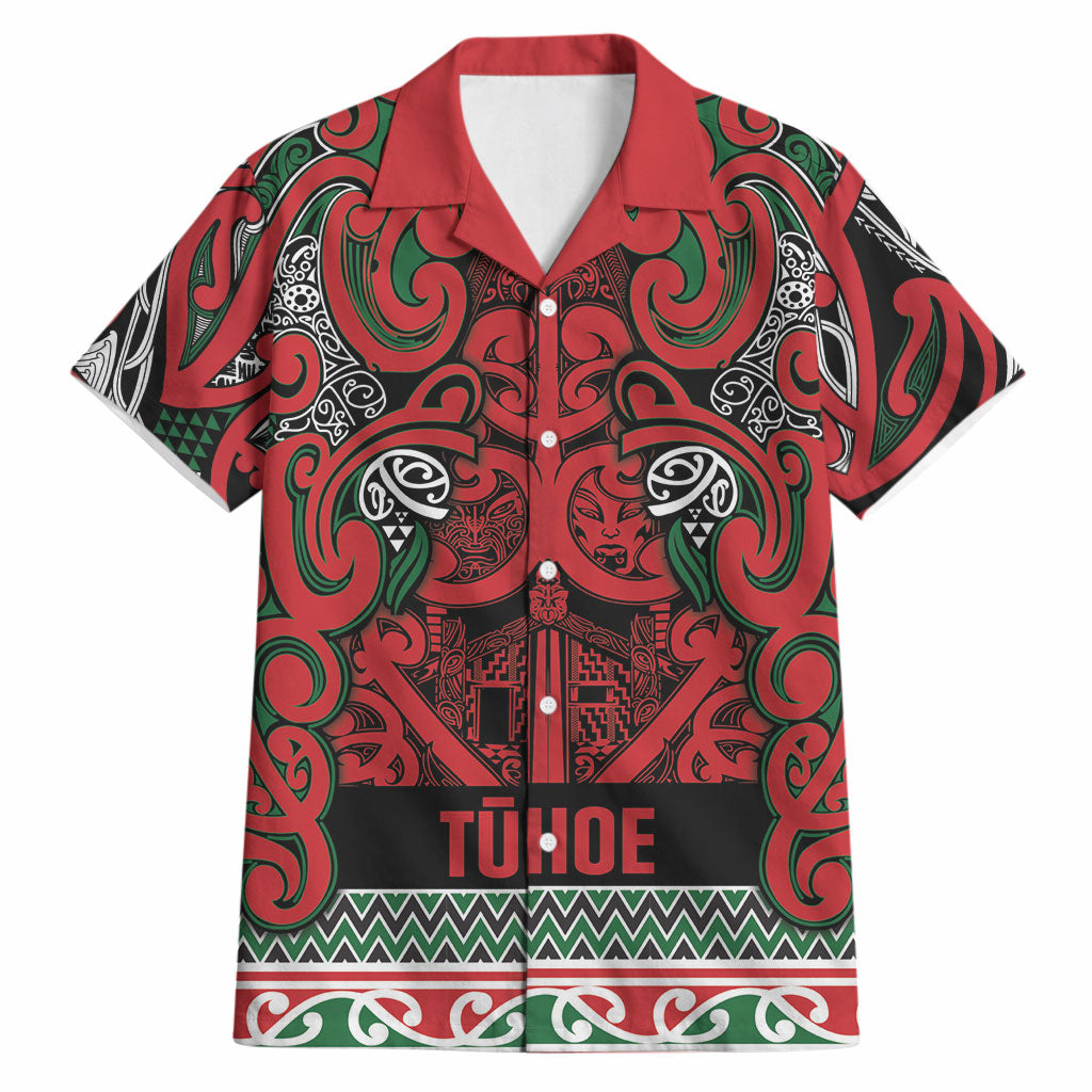 Aotearoa Iwi Tuhoe Hawaiian Shirt Maori Wharenui House Tribal Pattern