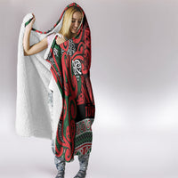 Aotearoa Iwi Tuhoe Hooded Blanket Maori Wharenui House Tribal Pattern