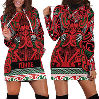 Aotearoa Iwi Tuhoe Hoodie Dress Maori Wharenui House Tribal Pattern