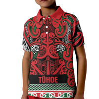 Aotearoa Iwi Tuhoe Kid Polo Shirt Maori Wharenui House Tribal Pattern