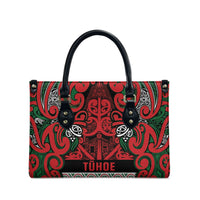Aotearoa Iwi Tuhoe Leather Bag Maori Wharenui House Tribal Pattern