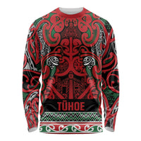 Aotearoa Iwi Tuhoe Long Sleeve Shirt Maori Wharenui House Tribal Pattern
