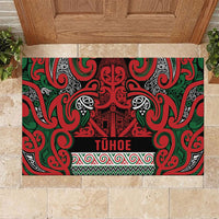 Aotearoa Iwi Tuhoe Rubber Doormat Maori Wharenui House Tribal Pattern