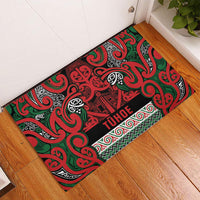 Aotearoa Iwi Tuhoe Rubber Doormat Maori Wharenui House Tribal Pattern