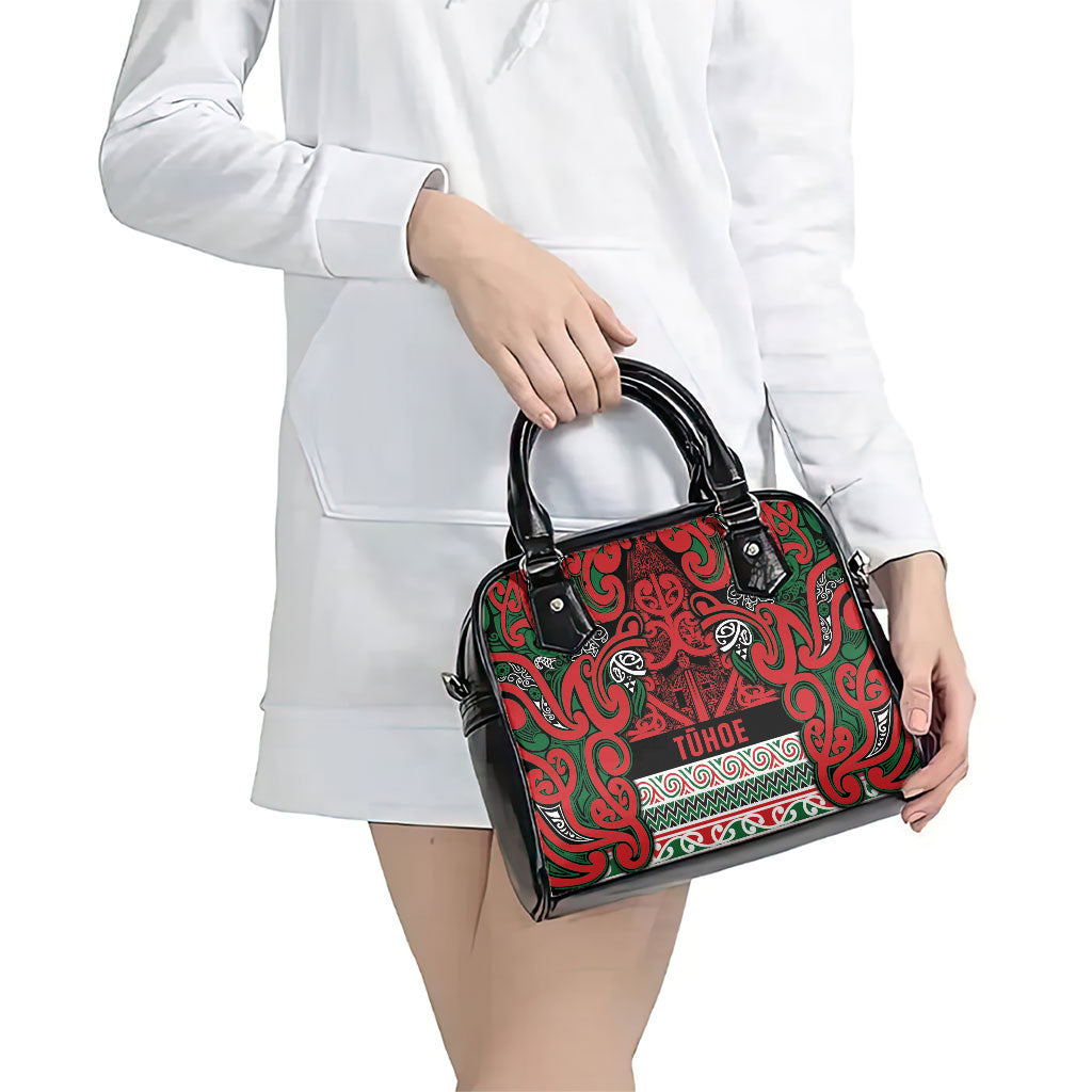 Aotearoa Iwi Tuhoe Shoulder Handbag Maori Wharenui House Tribal Pattern