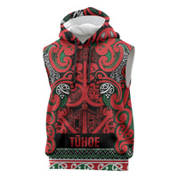 Aotearoa Iwi Tuhoe Sleeveless Hoodie Maori Wharenui House Tribal Pattern