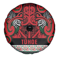 Aotearoa Iwi Tuhoe Spare Tire Cover Maori Wharenui House Tribal Pattern