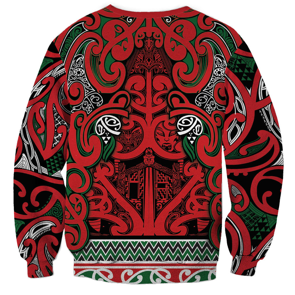 Aotearoa Iwi Tuhoe Sweatshirt Maori Wharenui House Tribal Pattern