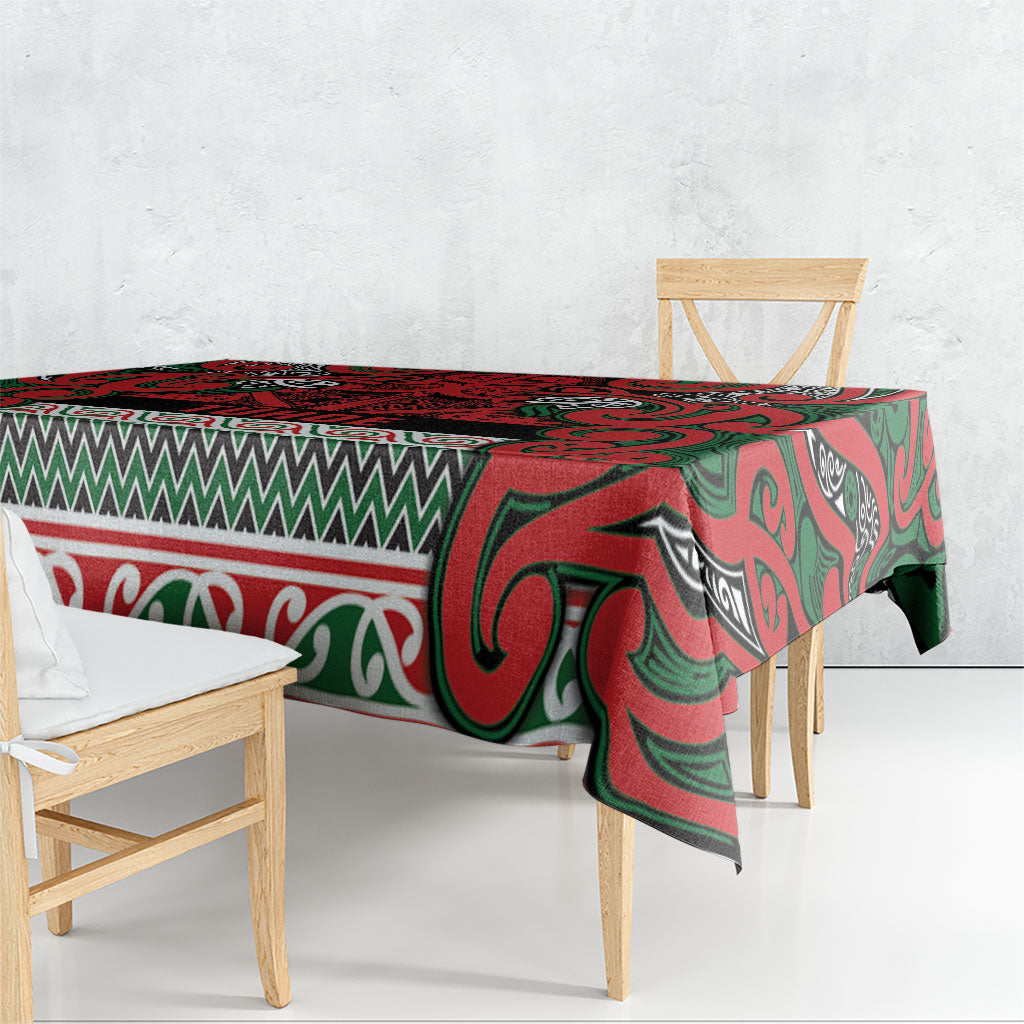 Aotearoa Iwi Tuhoe Tablecloth Maori Wharenui House Tribal Pattern