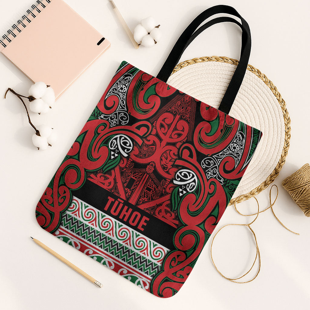 Aotearoa Iwi Tuhoe Tote Bag Maori Wharenui House Tribal Pattern
