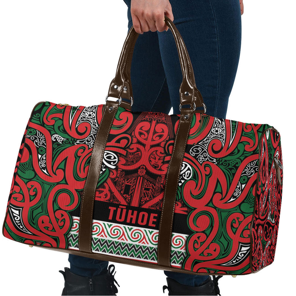 Aotearoa Iwi Tuhoe Travel Bag Maori Wharenui House Tribal Pattern