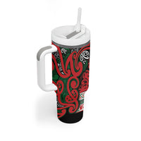 Aotearoa Iwi Tuhoe Tumbler With Handle Maori Wharenui House Tribal Pattern