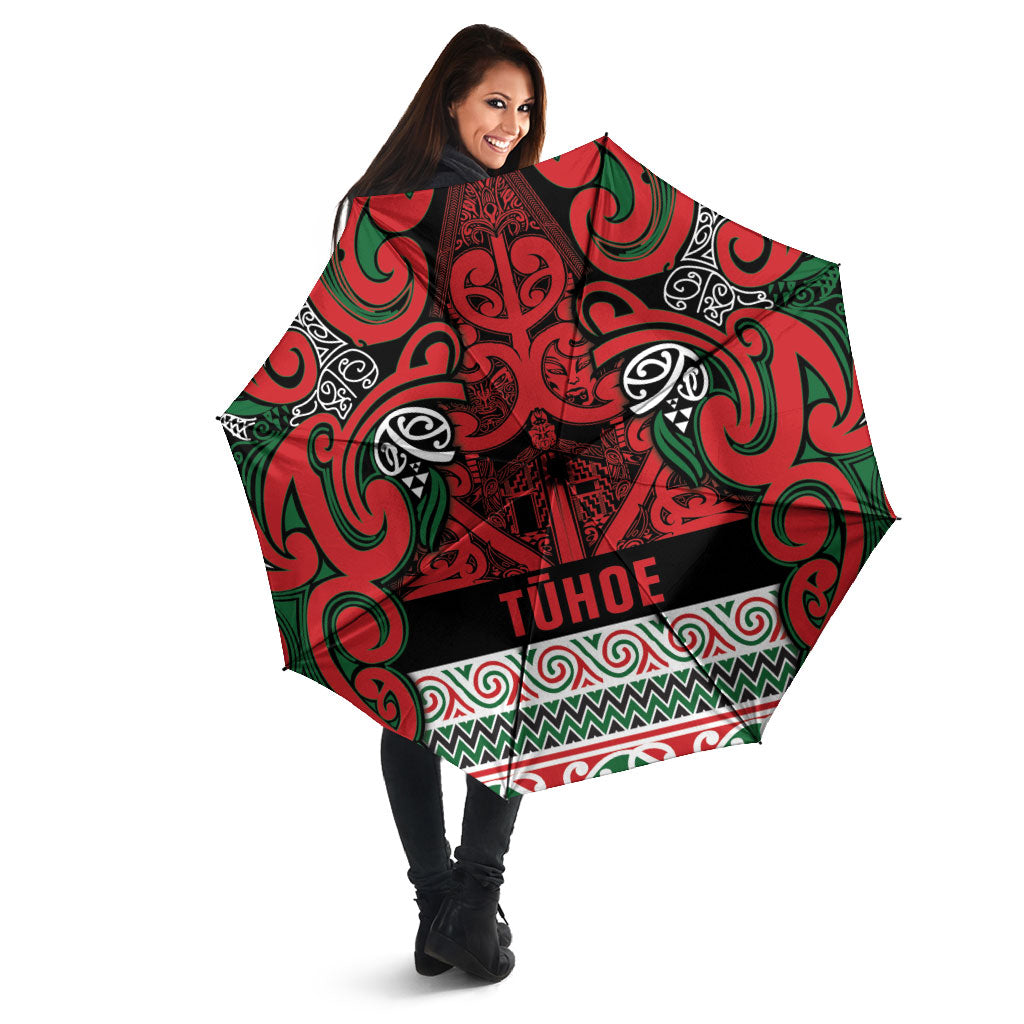 Aotearoa Iwi Tuhoe Umbrella Maori Wharenui House Tribal Pattern