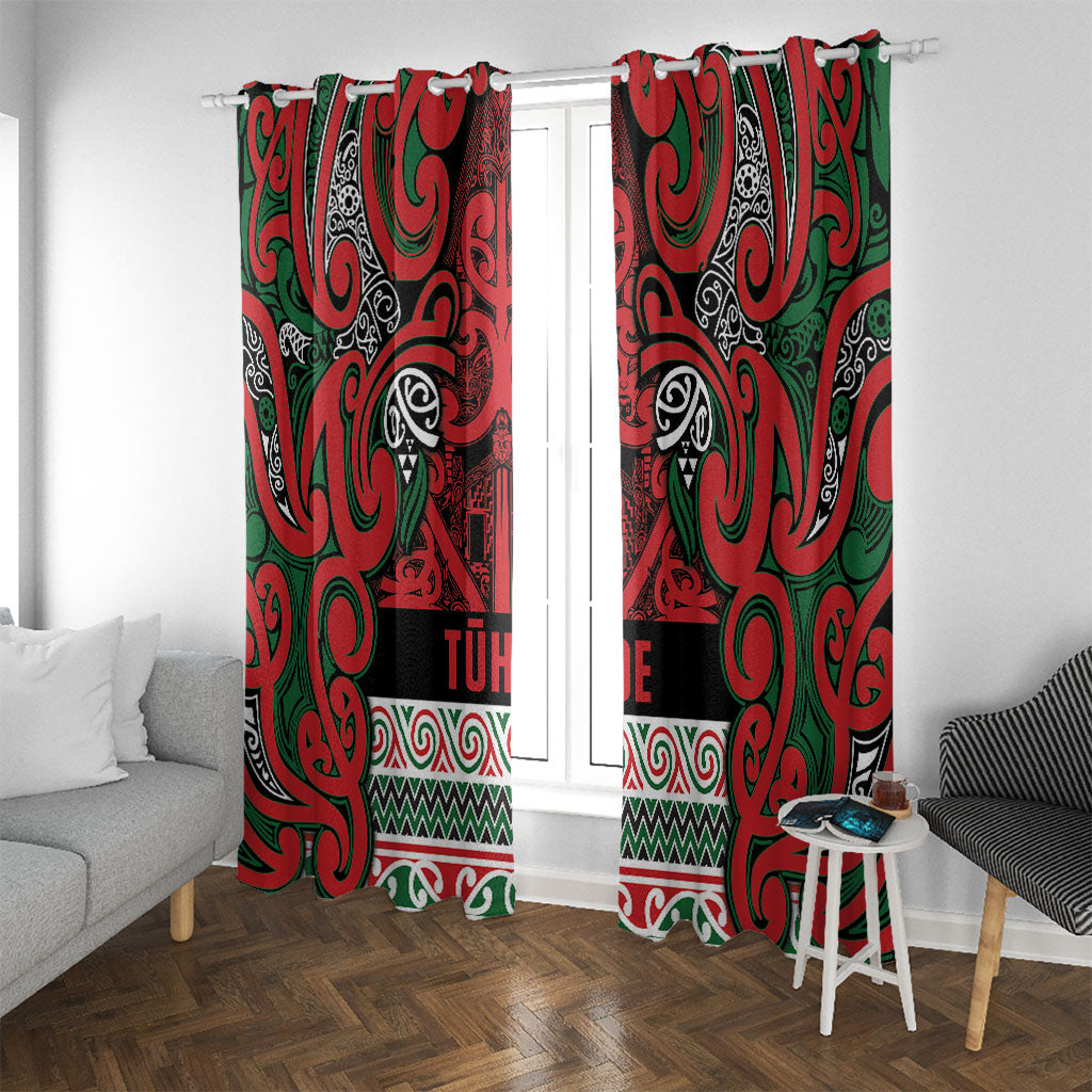 Aotearoa Iwi Tuhoe Window Curtain Maori Wharenui House Tribal Pattern