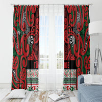 Aotearoa Iwi Tuhoe Window Curtain Maori Wharenui House Tribal Pattern